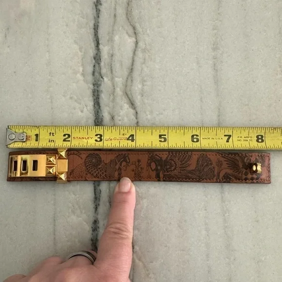 Hermes Leather Collier De Chien Medor Tattoo Bracelet T3 RARE NWOT - Picture 13 of 16